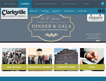 Tablet Screenshot of clarksvillechamber.com